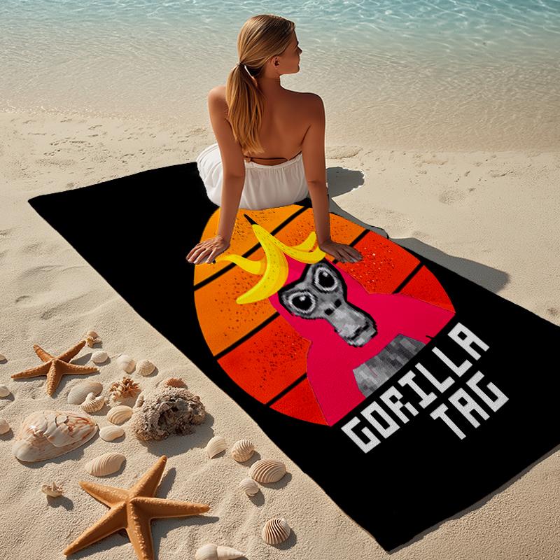Proof Beach Towel with a Gorilla Tag1 Pattern - Soft,absorbent,quick-drying,machine Washable - Perfect for Swimming,camping,bathing