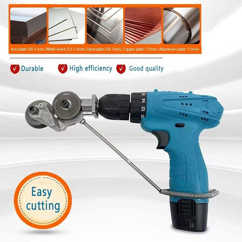 1Set DIY Refitting Plate Shears Universal Nibbler Drill Cutter Attachment  Power Tool Accessories