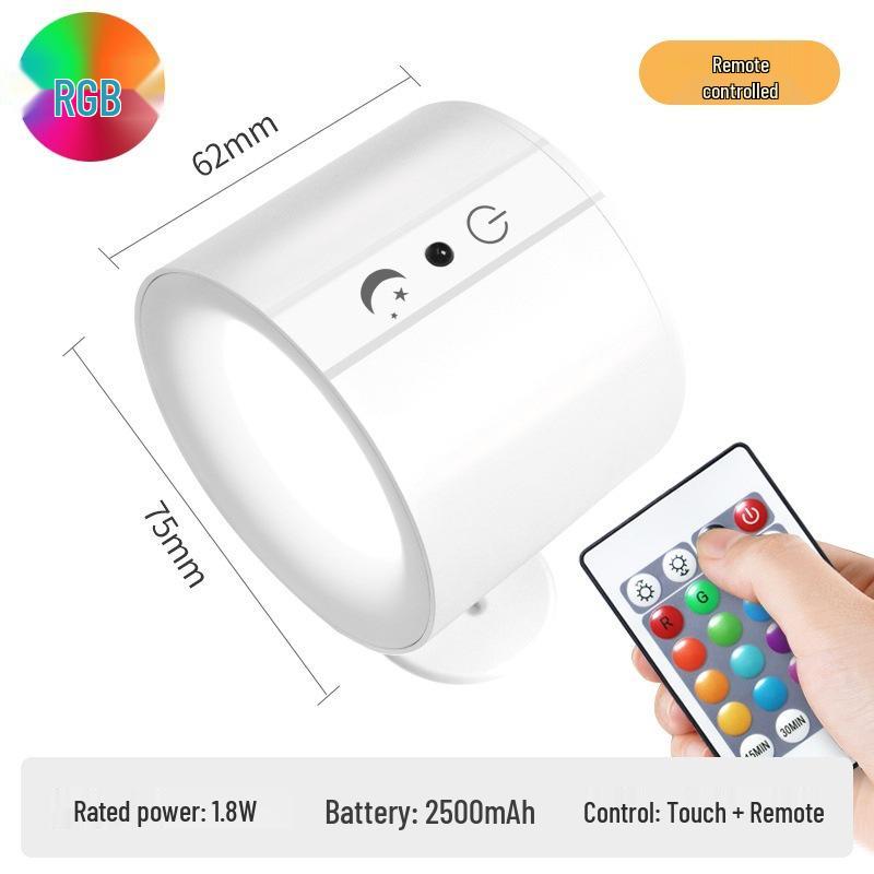 Portable LED Magnetic Wall Lamp – Easy Install, Adjustable Spotlight, Minimalist Design for Ambience and Reading.