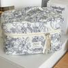 Tea Break Jungle Makeup Bag With Cotton Material And Large Capacity For Travel And Daily Use