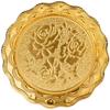 Flower Shape Design Metal Cake Tray With Exquisite Circle Plate Engraving Flower Golden Food Fruit Tray Party Wedding Decoration