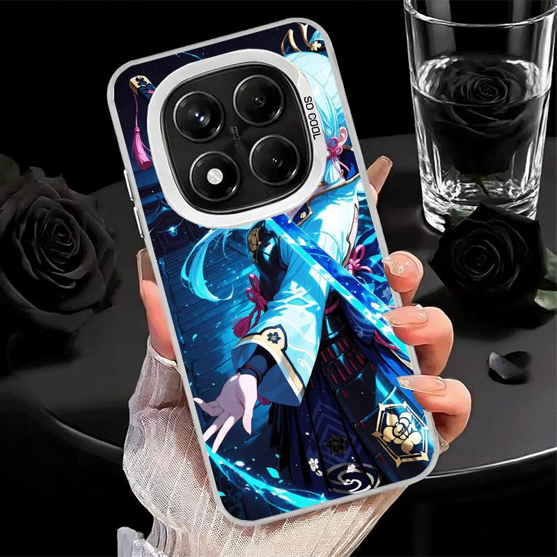 Genshin Impact Kamisato Ayaka Weiche Handyhülle für Xiaomi Redmi Note 13 14 15 Pro Plus 12S 12 11S 11 11T 10S 10 Stoßfeste Abdeckung