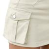 Women Mini Denim Skirt Low Waist Cargo Skirt with Pocket Solid Color Button Zipper Fly Short Skirt Streetwear