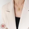European Style Titanium Steel Moon Hand Gesture Pendant Necklace
