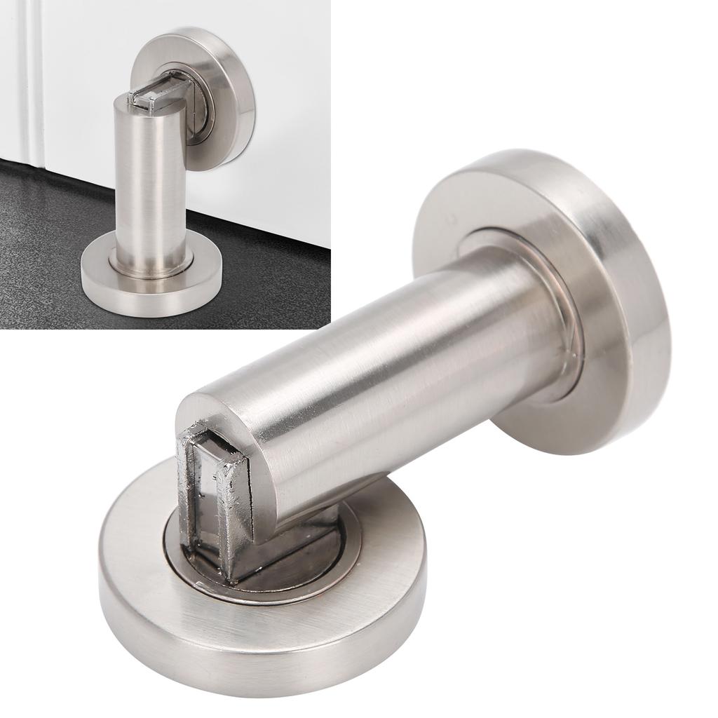 Magnetischer Türstopper aus Zinklegierung, Türfanghalter-Set für den gewerblichen Gebrauch im Homeoffice, gebürstet