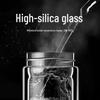 Tazza da tè in vetro borosilicato a doppia parete isolata