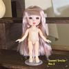 1 Set Cute 1/8 Doll 3D Real Eye 13 Joint Movable Cute 16-17Cm Doll With Different Expressions Girl Toy