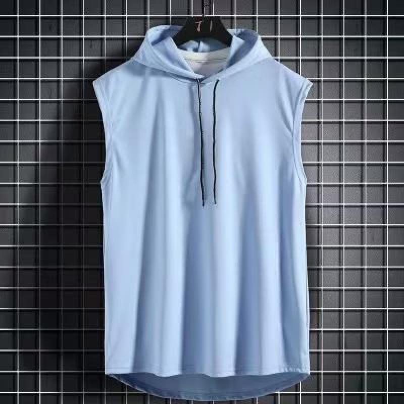 Men's Trendy Hooded Vest - Modern Style, Youthful Appeal