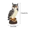 Owl Ornament Exquisite Owl Figurine for Outdoor Courtyard Garden Indoor Home Decoration Gray