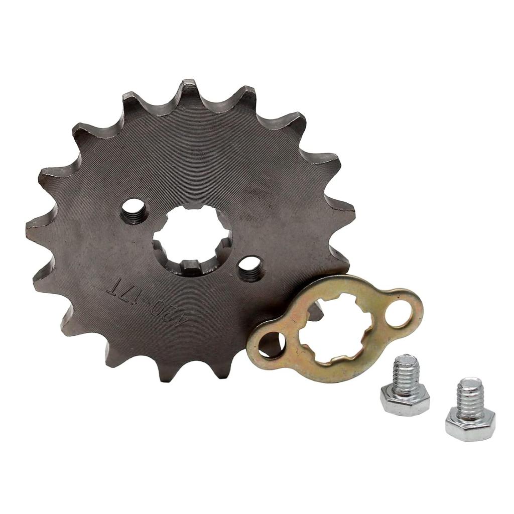 420 17T 17mm Chain Front Sprocket Cog for Pit Trail Quad Dirt Bike ATV Buggy 110cc 125cc ATV YX