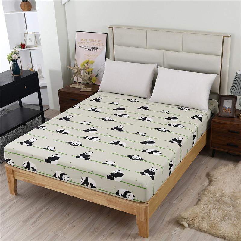 1Pc Pure Cotton New Product Printing Fitted Sheet Mattress Cover Four Corners With Elastic Band Bed Sheet Customizable