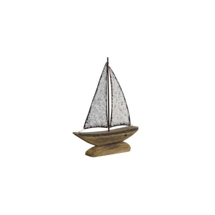 Figurine décorative - Home ESPRIT - Blanche - Naturelle - Finition vieillie - 35,3x8x46,5 cm - Multicolore