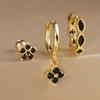 3PCS Fashion Gold Plated Chain Zircon Hanging Earrings Set for Women Stainless Steel Punk Flower Dangle Earring Piercing Jewelry