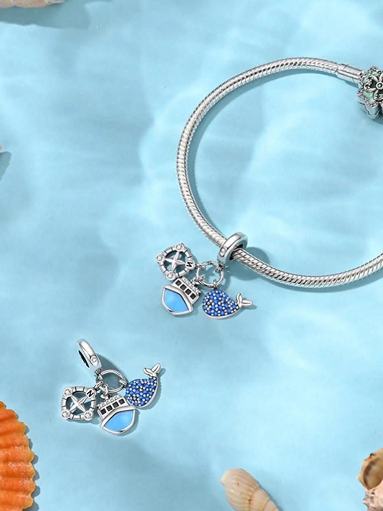 Charms Plata Copper Colors Ocean Crab Octopus Beads Charm Pendant For Original Bracelet For Women Diy Jewelry Love Gift