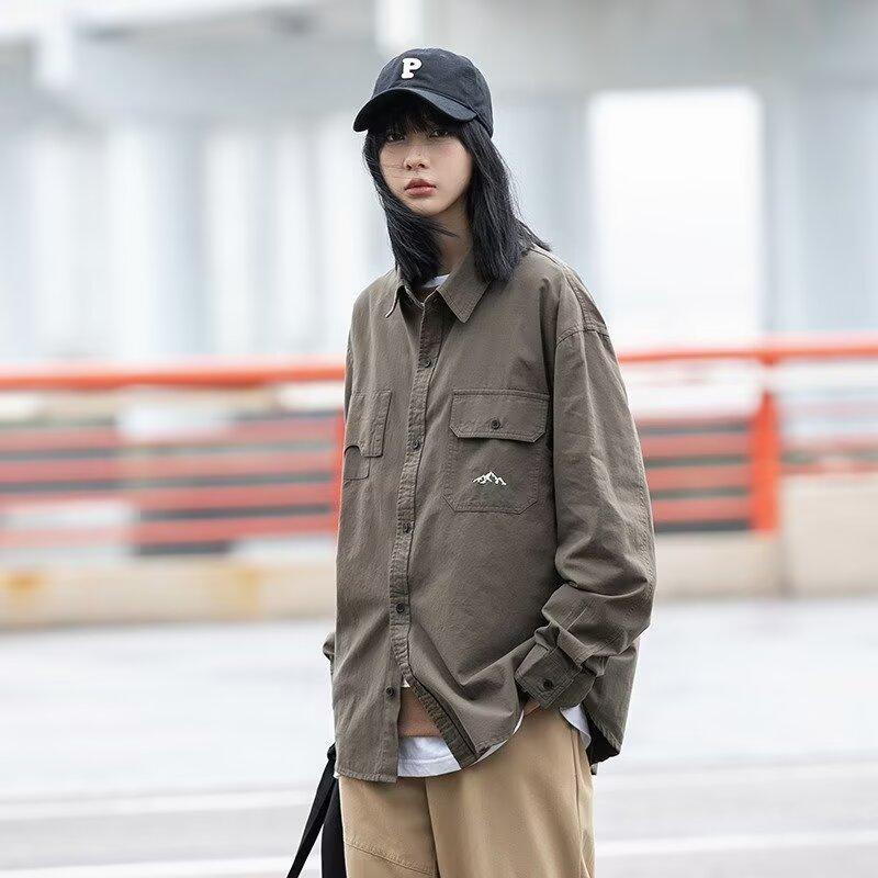 

2024 Весна и осень PU красивое пальто мужское Ins High Street модный бренд Гонконгский стиль японский стиль Харадзюку корейский стиль модная свободная куртка 2XL зелёный