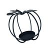 Festival Wrought Iron Hollow Pumpkin Tealight Candle Holder Halloween Metal Candlestick for Home and Restaurant Decors