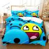 Cartoon Smiley Bedding Set Duvet Cover Bed Set Quilt Cover Pillowcase Comforter King Queen Size Boys Adult Bedding Set