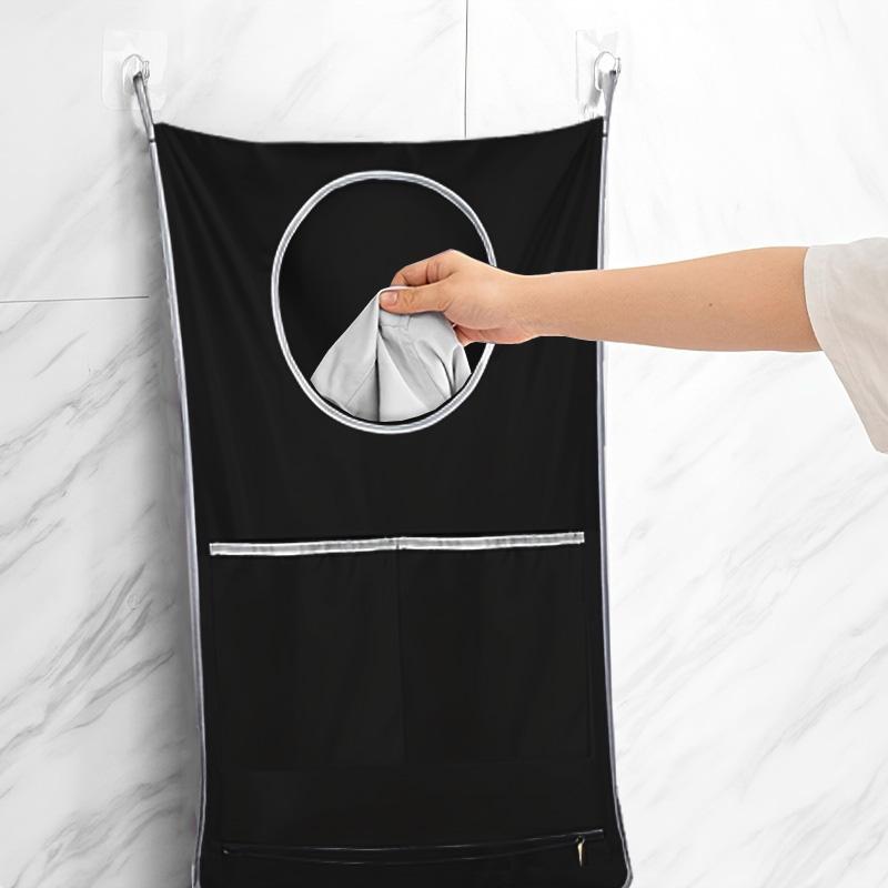 1PC Hanging Change Bag, Laundry Basket, With 2 Metal Hooks And 2 Non Stick Hooks, Suitable For Changing Clothes, Laundry