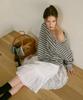 Letter From Moon Flower Lace Tiered Midi Skirt (White)