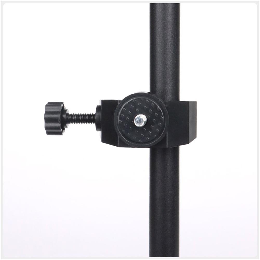 10x4cm Microphone Stand Phone Holder 360 Degree Rotating Black