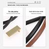 Women's Genuine Cowhide Leather Striped Dress Belt - Versatile & High-End Accessory