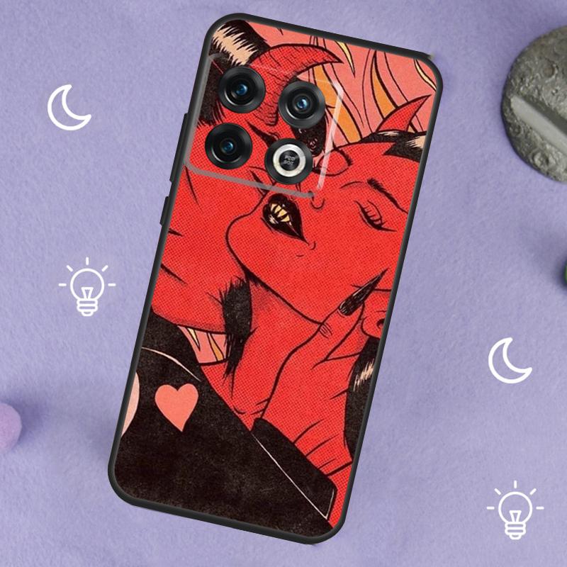Aesthetic Devil Woman Bad Girl For OnePlus 15 13 12 11 13R 12R 10R 13T 10T 8T Case For OnePlus Nord 5 CE 3 2 4 Lite N20 N30