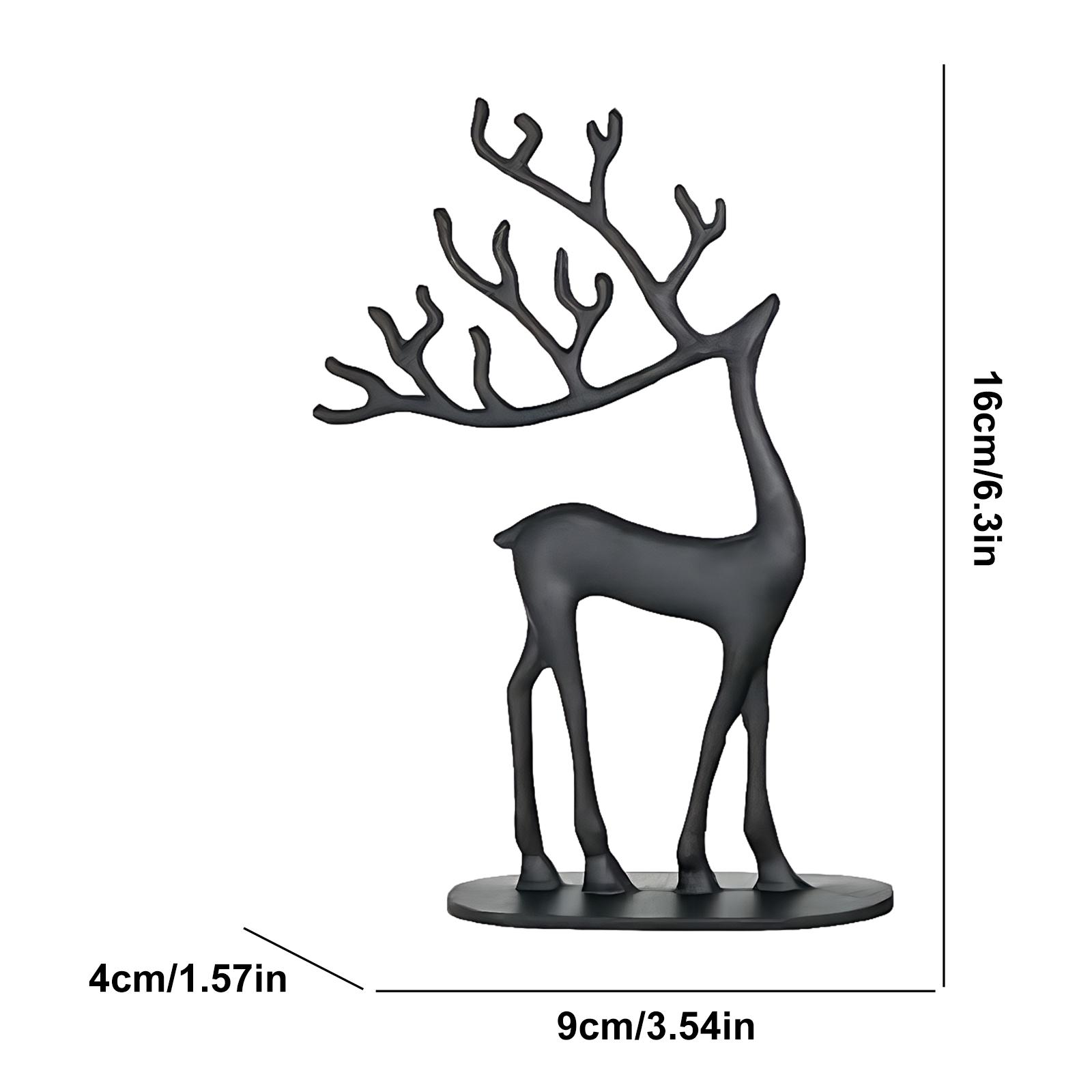 Christmas Decorations Reindeer Decor Resin Modern Christmas Decor Reindeer Figurine Reindeer Statue Elegant Indoor Holiday Decor