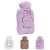 Hot Water Bottle 1L Cute Detachable Plush Cover Thickened PVC Anti Scald Hot Water Sack for Hands Be