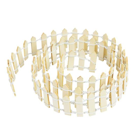 

Дерев яний паркан Декоративний ландшафт Бонсай Декор Багатобарвний сукулентний садовий бар єр для парку вершковий