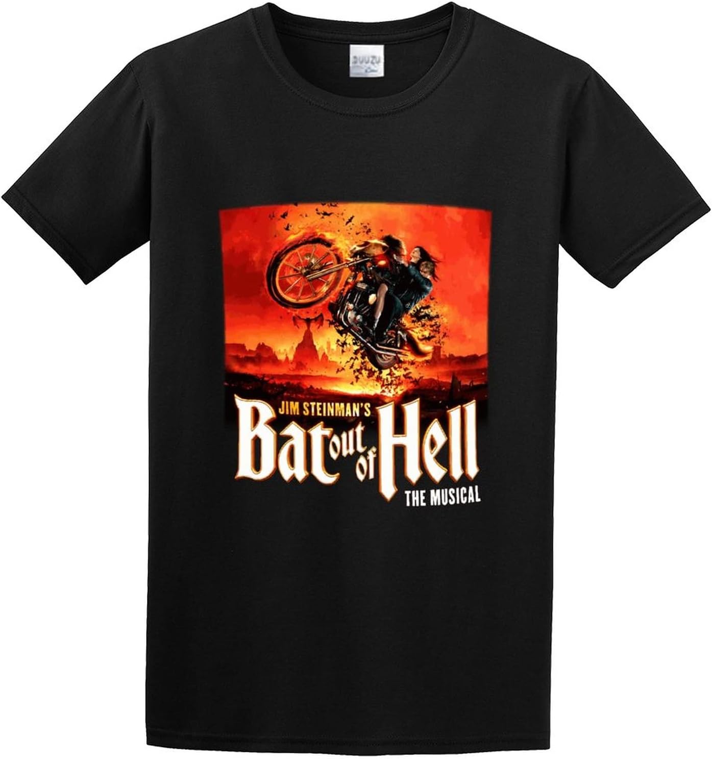 Men s Meat Loaf Bat Out of Hell T Shirt Black L чёрный