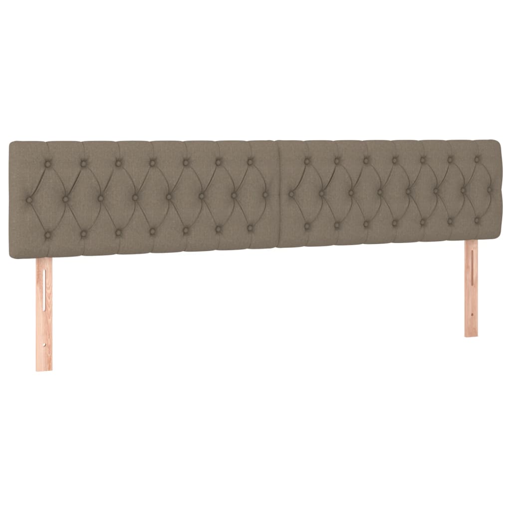 Vidaxl Zagłówek Do Łóżka Z Led, Taupe, 180X7X78/88 Cm, Tkanina