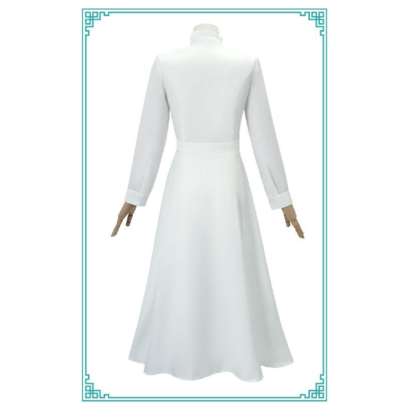 Fantasy Anime Elf Mage Cosplay Costume Black Dress with White Cape New Anime Series Inspired Outfit for Women