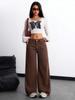 Multicolor European & American High-Waisted Loose Wide-Leg Floor-Length Casual Jeans for Women