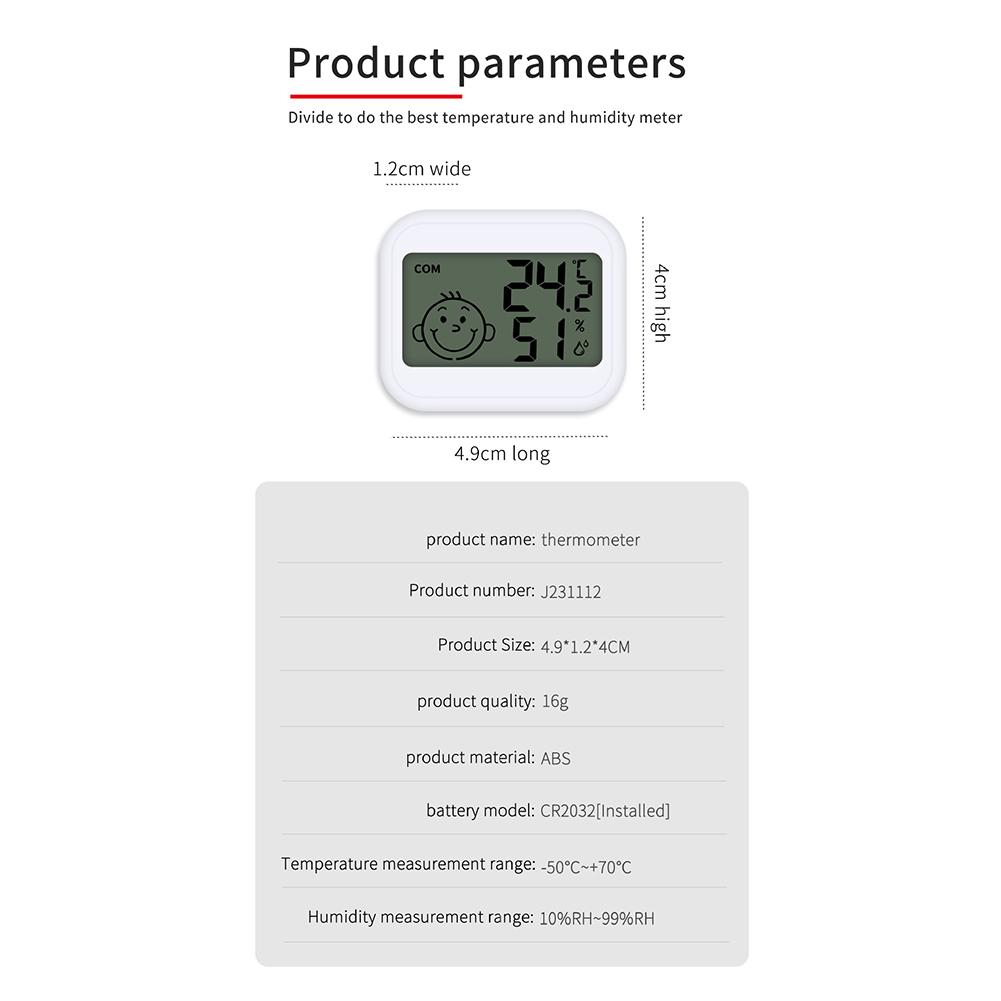 LCD Digital Thermometer Indoor Room Mini Electronic Temperature Humidity Meter Sensor Gauge Baby Room