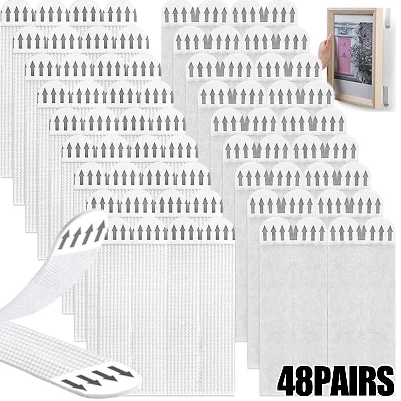 Punch-free Picture Hanging Strips Adhesive Tape Mounting Photo Frame Fixed Wall Hook&Loop Removable Home Decor Art DIY Stickers