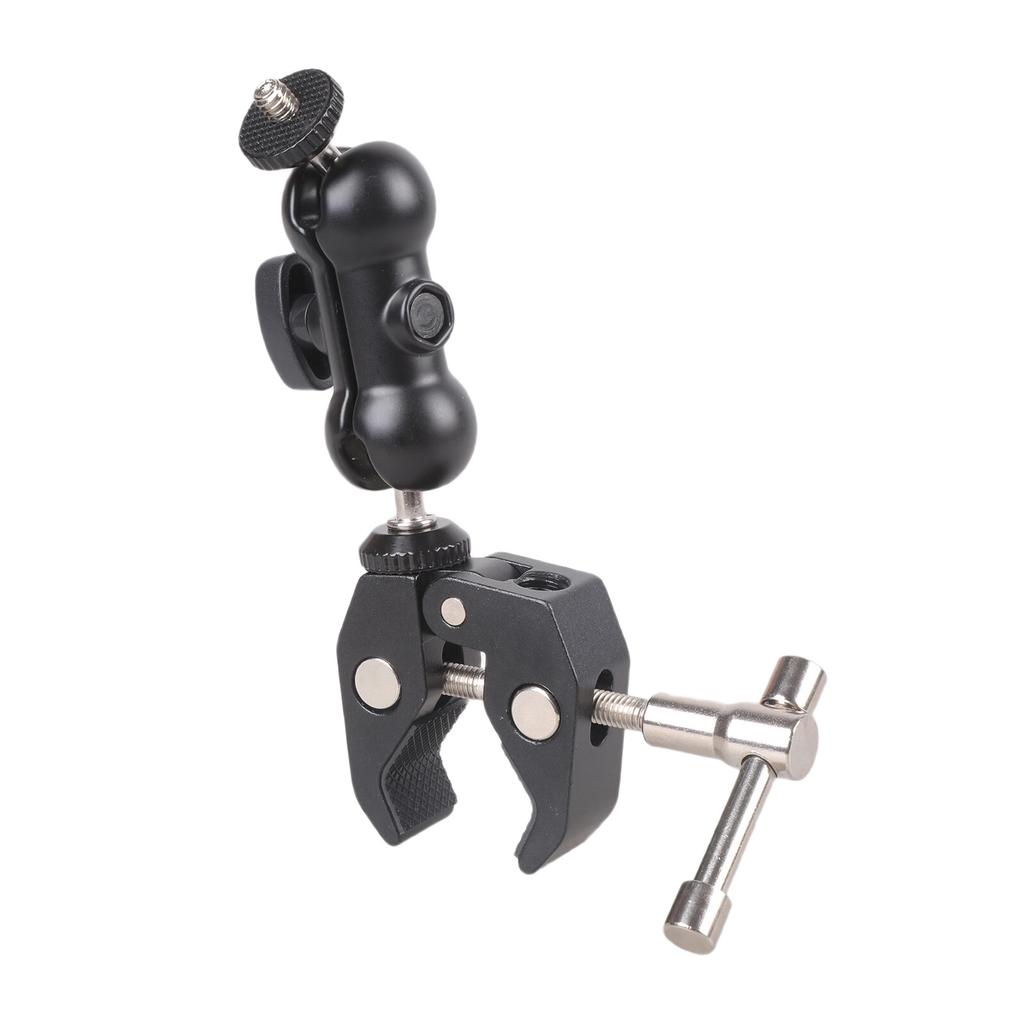 Verstellbare Aluminium Superklemme mit 1/4 und 3/8 Gewinde für Fotografie-Ausrüstungshalterungen, Rohrdurchmesser 13 mm bis 53 mm