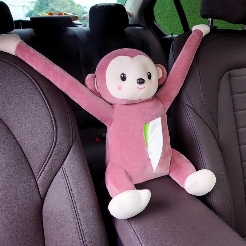 Creative Car Armrest: Two-in-One Tissue Holder & Trash Can - Cute Car Interior Decoration