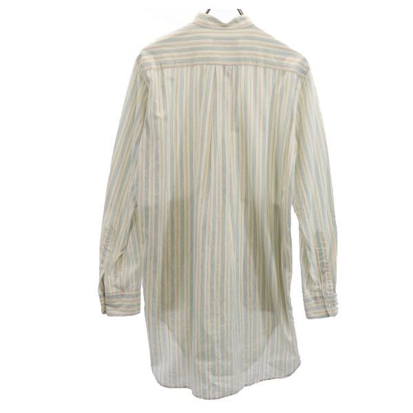 UNUSED made in Japan stripe Long sleeve Band collar shirt 1 Off-white Men's Used