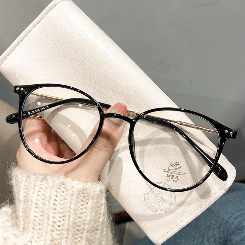 Ready Stock Korean Anti Radiation Eyeglasses Round Metal Frame Eyeglasses Women/Men