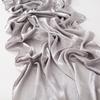 Women Plain Silk Satin Hijab Scarf Different Sides Bark Wrinkles Solid Color Long Shawl Muslim Women Smooth Silk Like Underscarf