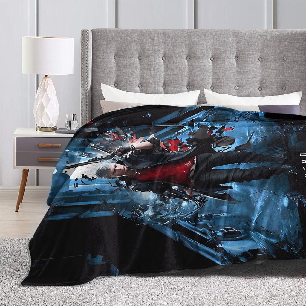 Devil May Cry 5 Dante Warm Soft Blanket Travel Plush Throw Blanket Fashion Home Decor Flannel Bedspread Sofa Bed Cover