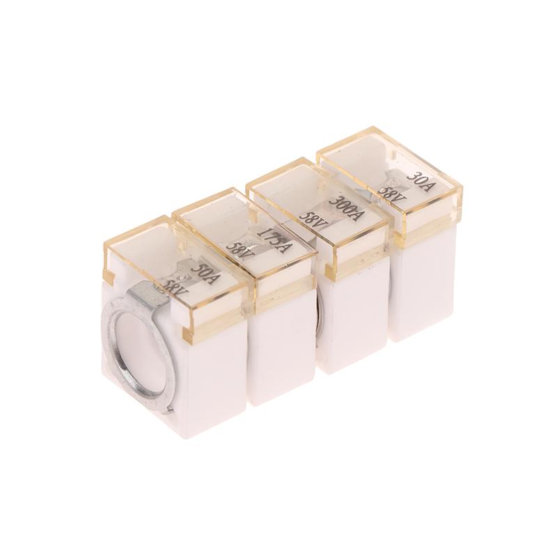 30A-300A Battery Terminal Mount Mrbf Fuse Block Kit 58V With Single Stud 5/16" Marine Rated Battery Fuse For Boat Truck Rv