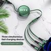 Lijk1 100W Fast Charging 3-in-1 Data Cable Car USB Charger Accessories For VW Atlas Jetta Touareg Variant Golf Polo GTI Taos Nivus