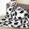 Football Blanket Soccer Balls Sports Flannel Novelty Breathable Throw Blankets For Home Restaurant Spring Autumn