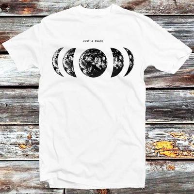 230 Gsm 100% Cotton Just A Phase Moon Phases Shirt Full Moon Lunar Moon Best Gift 80S Retro Vintage Trend Style Top Tee Men Women Unisex B126