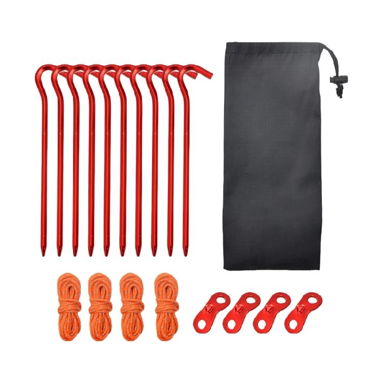 19pcs Outdoor Ground Camping Tent Stakes Anchors Pegs Windproofed Tent Stakes for Tents and Tarpaulins