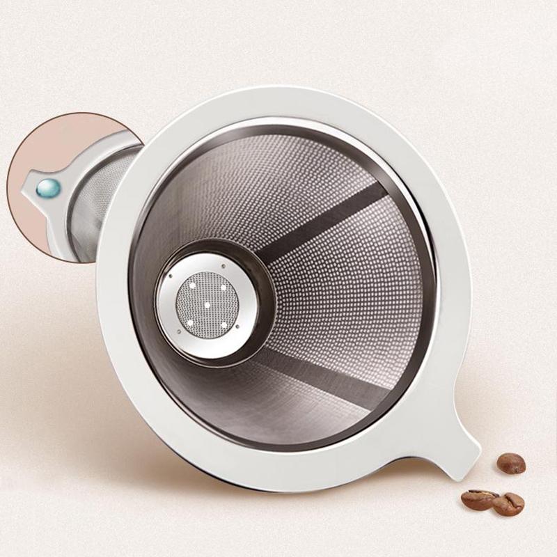Wiederverwendbarer Kaffeefilterhalter, vielseitiger doppelschichtiger Kaffee-/Teesieb aus Edelstahl, Kaffeezubehör, Werkzeug zur Kaffeezubereitung