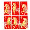 Pack of 6 Vietnamese Lunar New Year Red Envelopes With Festive Horse Design and Matte Finish for 2026 Celebrations