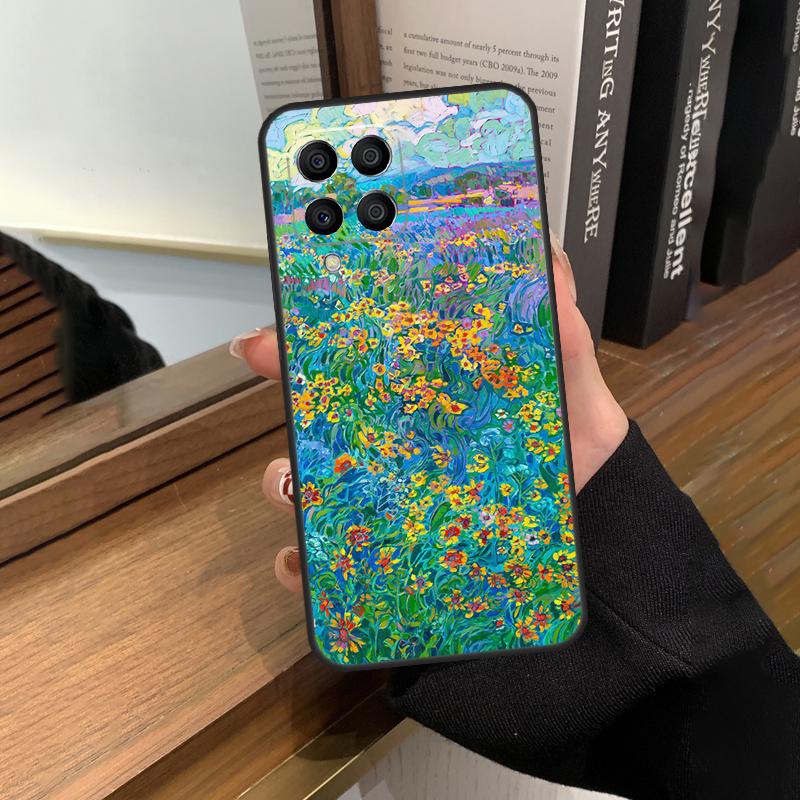 Colourful Flower Painting Art Case For Samsung Galaxy M56 M06 M16 M36 M52 M32 M12 M54 M34 M14 M35 M55 M15 M11 M31 M13 M53
