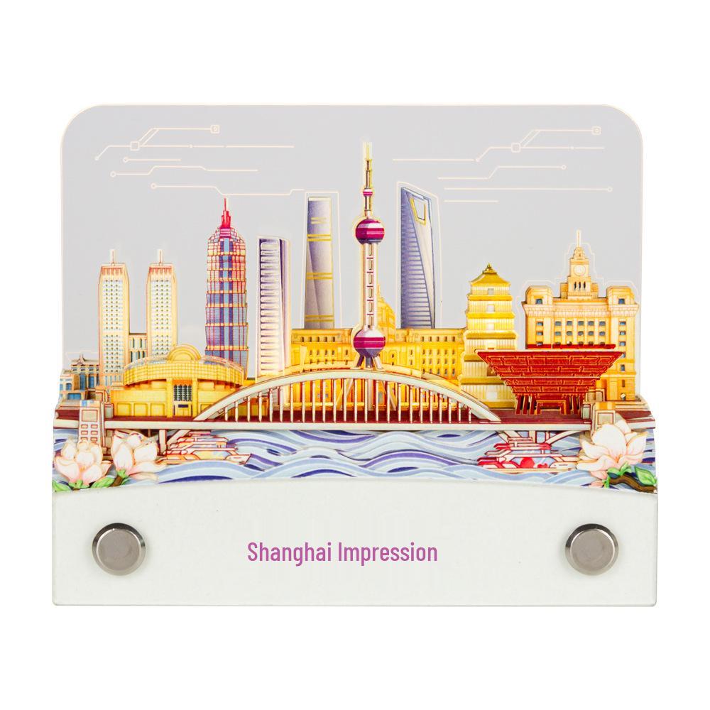 

3D Landscape Jiangshan Memo Pad: Desktop Ornament & Calendar - Cultural & Creative DIY Gift